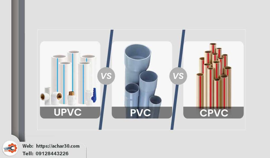 تفاوت اصلی لوله PVC، CPVC، UPVC، HDPE و GI چیست؟